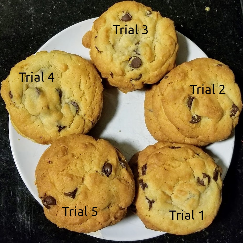 chocolate chip cookies recipe test!