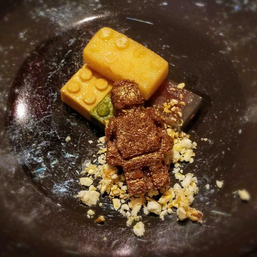 lego cookie dessert at contraste milano
