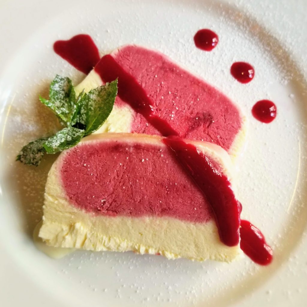 la zucca venice raspberry semifreddo