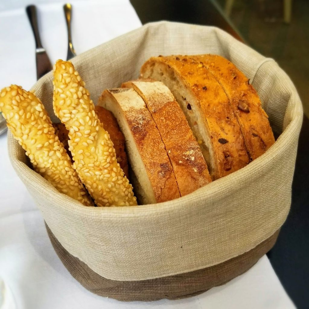 bread basket at osteria brunello milano