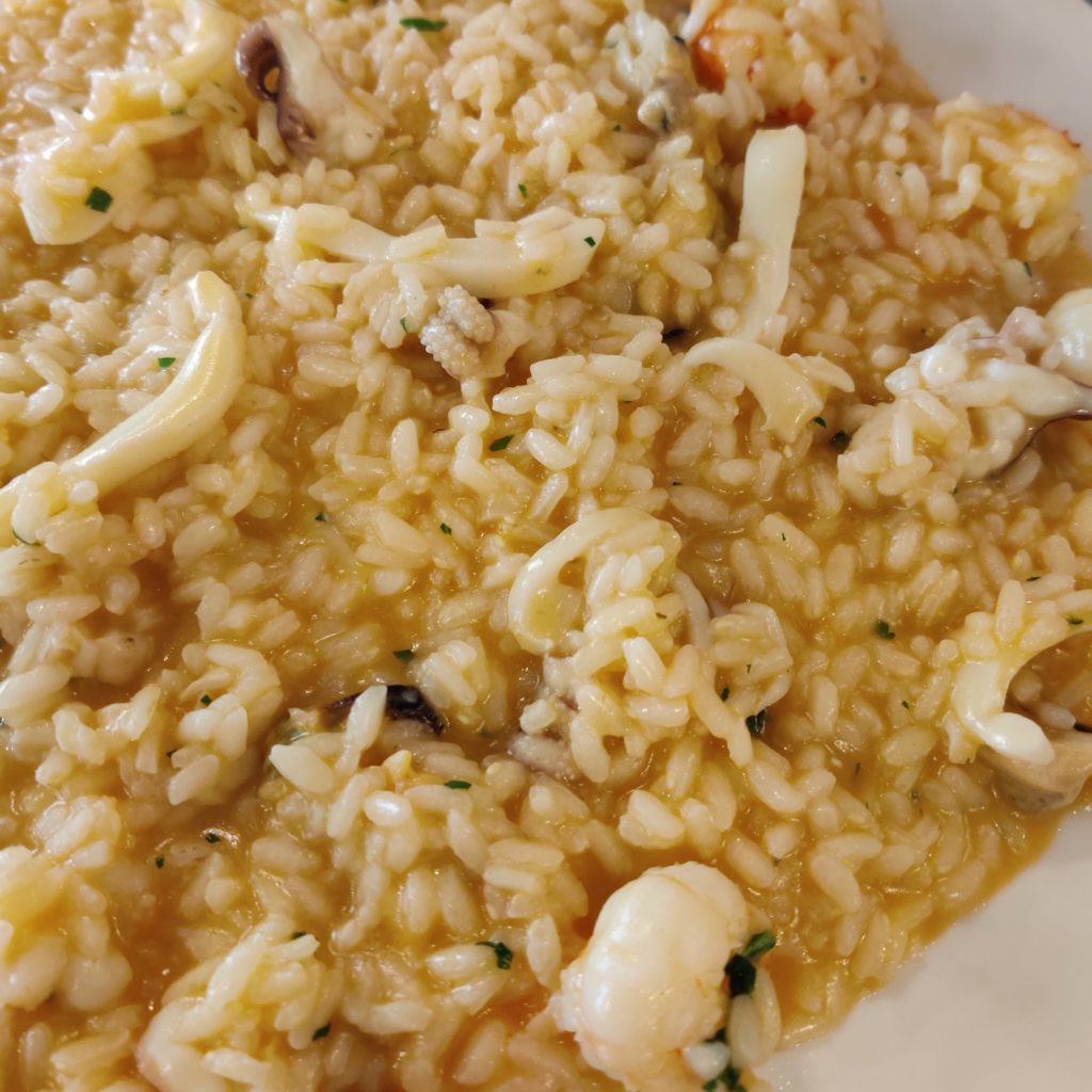 osteria di brera risotto shrimp mollusc