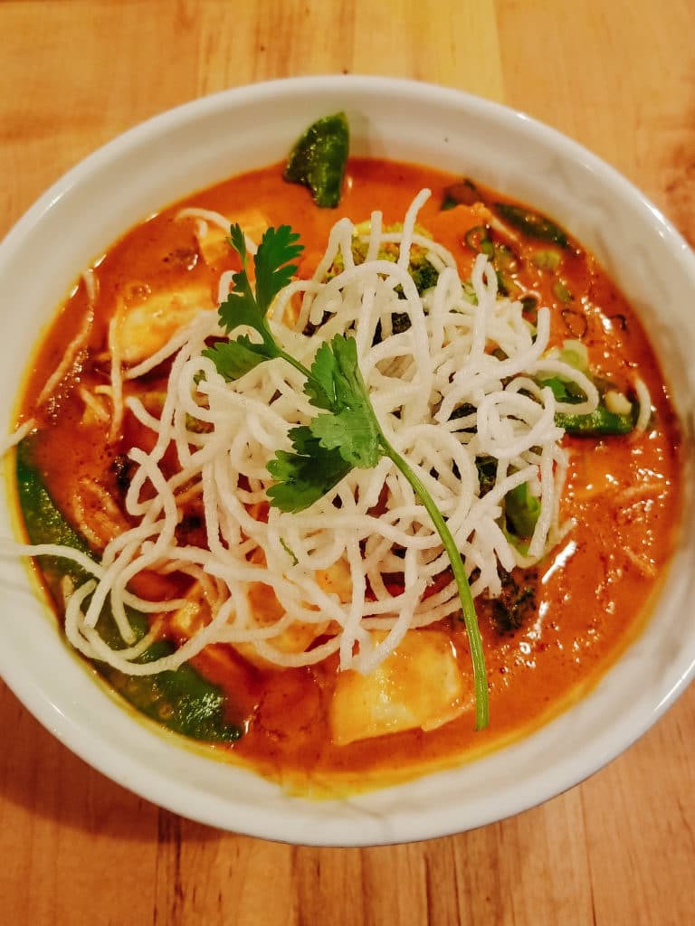 vegan khao soi from sabai sabai toronto