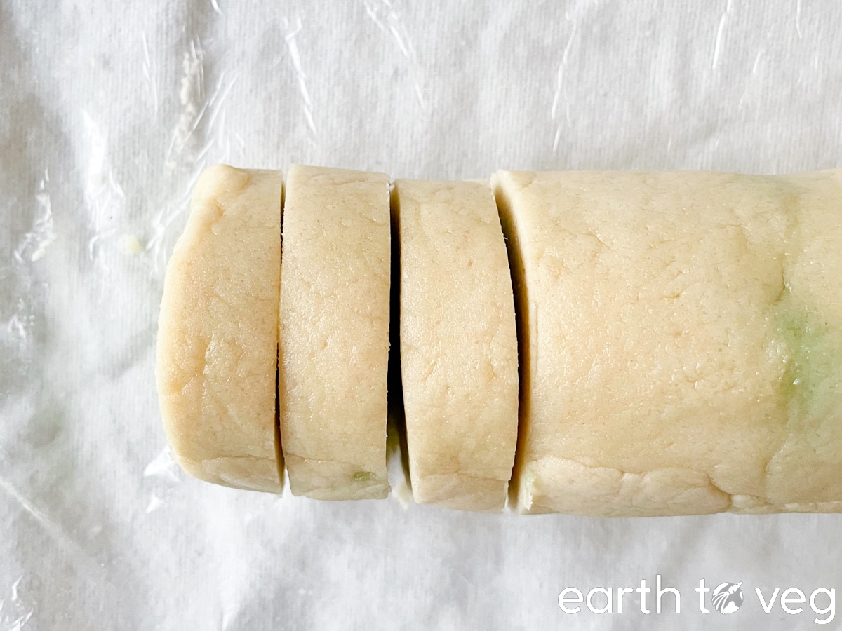 sliced cookie dough