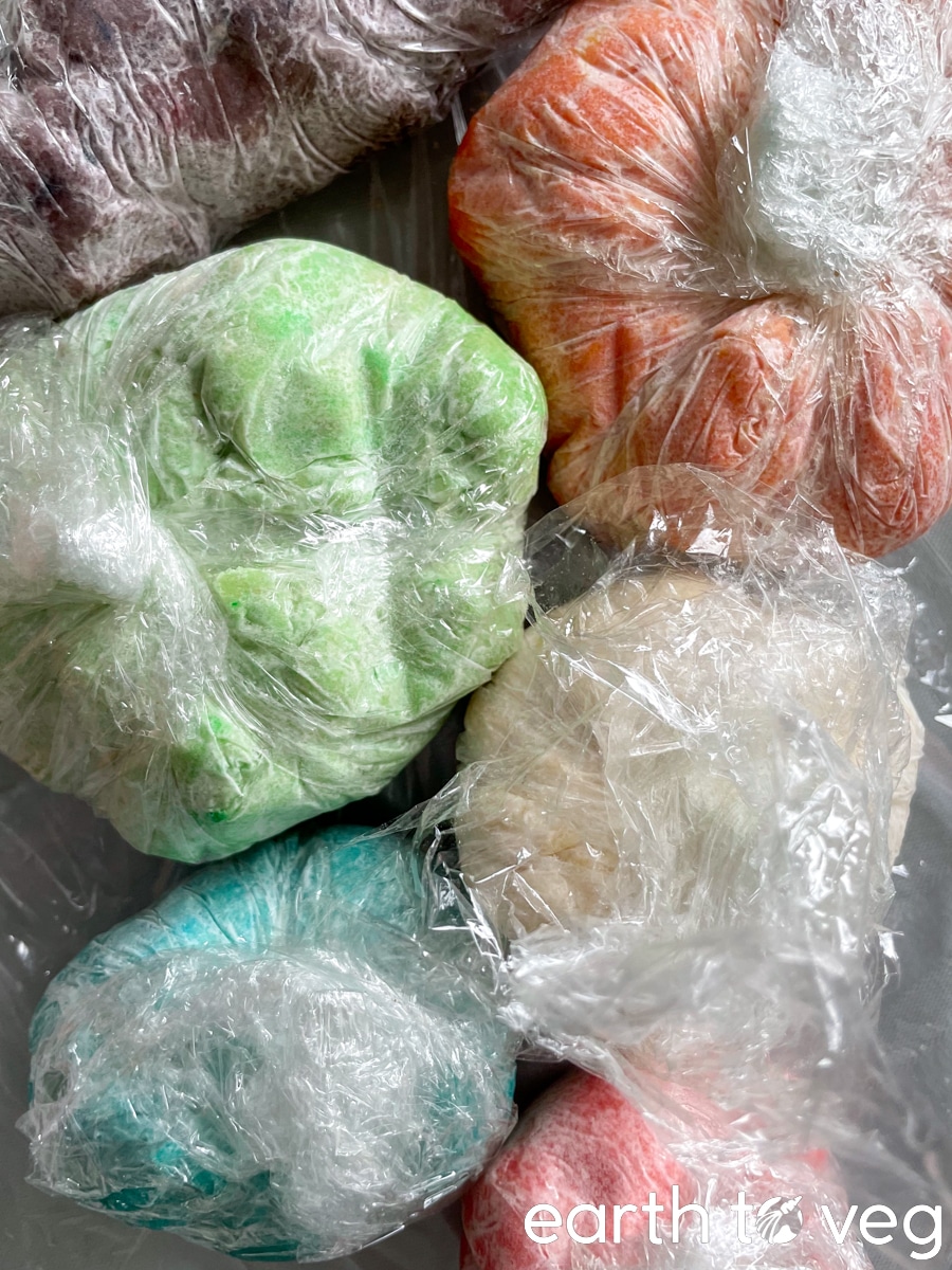 coloured cookie dough