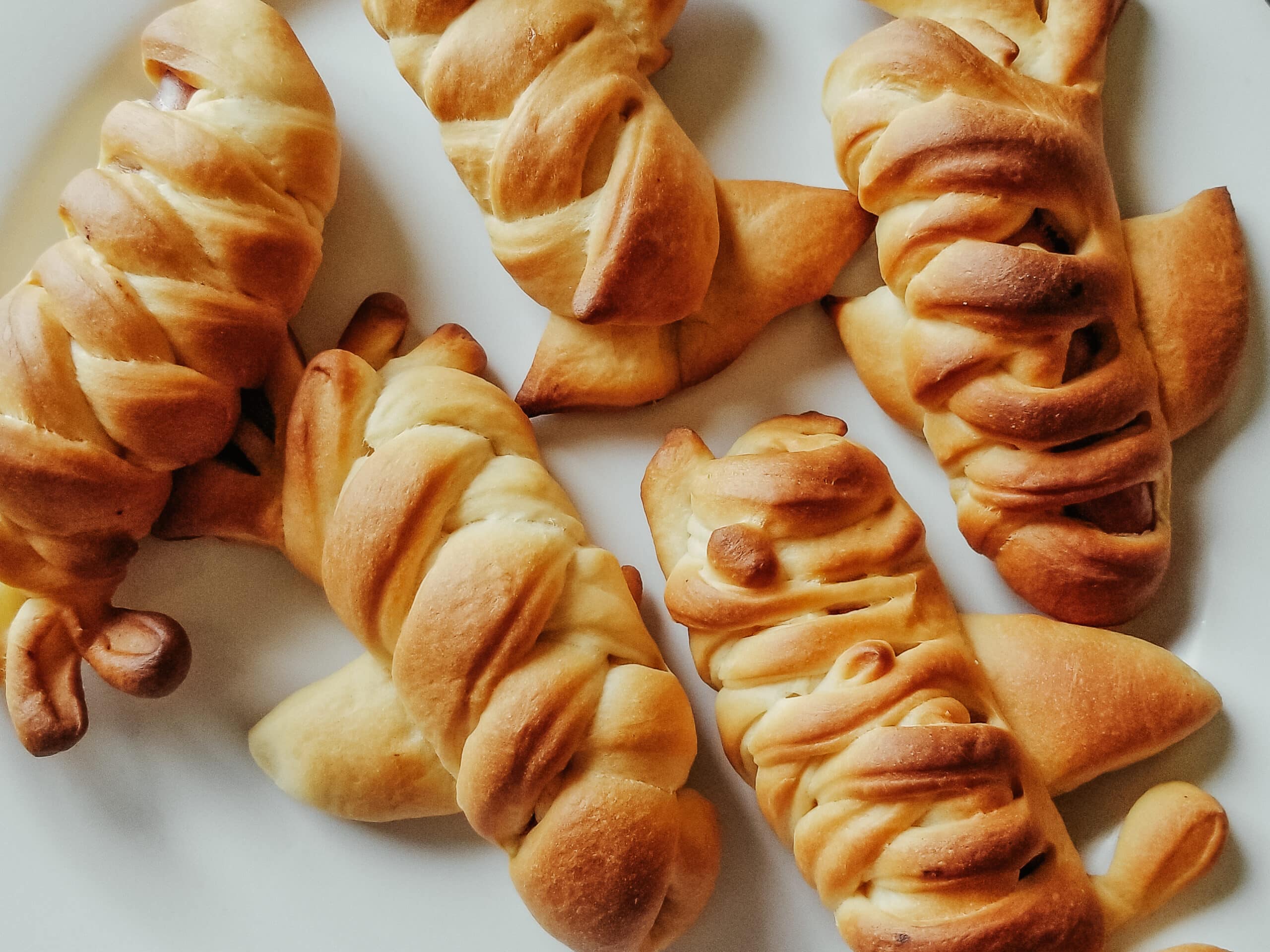 golden baked fish pastries