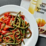 fresh thyme and tomato sauce spinach pici pasta
