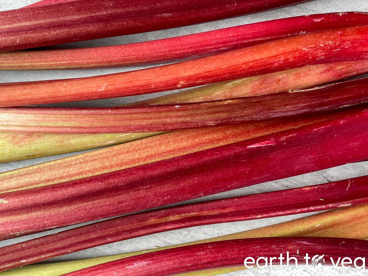 fresh rhubarb stalks
