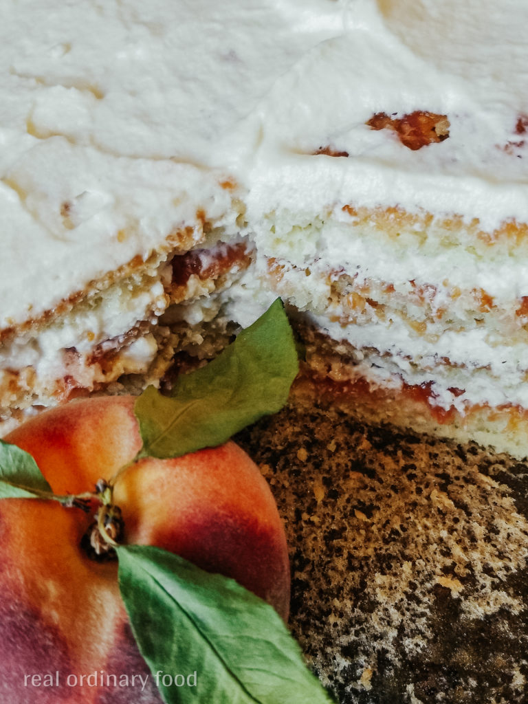 homemade peach zefir cake