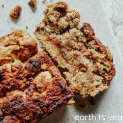 vegan rhubarb loaf cake