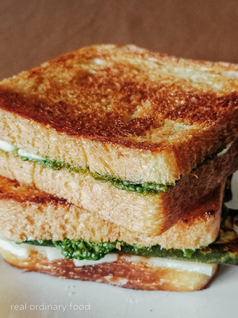 dandelion pesto grilled cheese