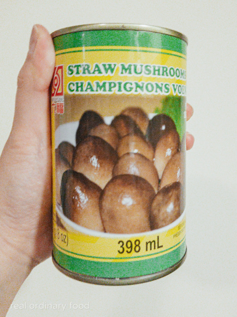 paddy straw mushrooms, canned