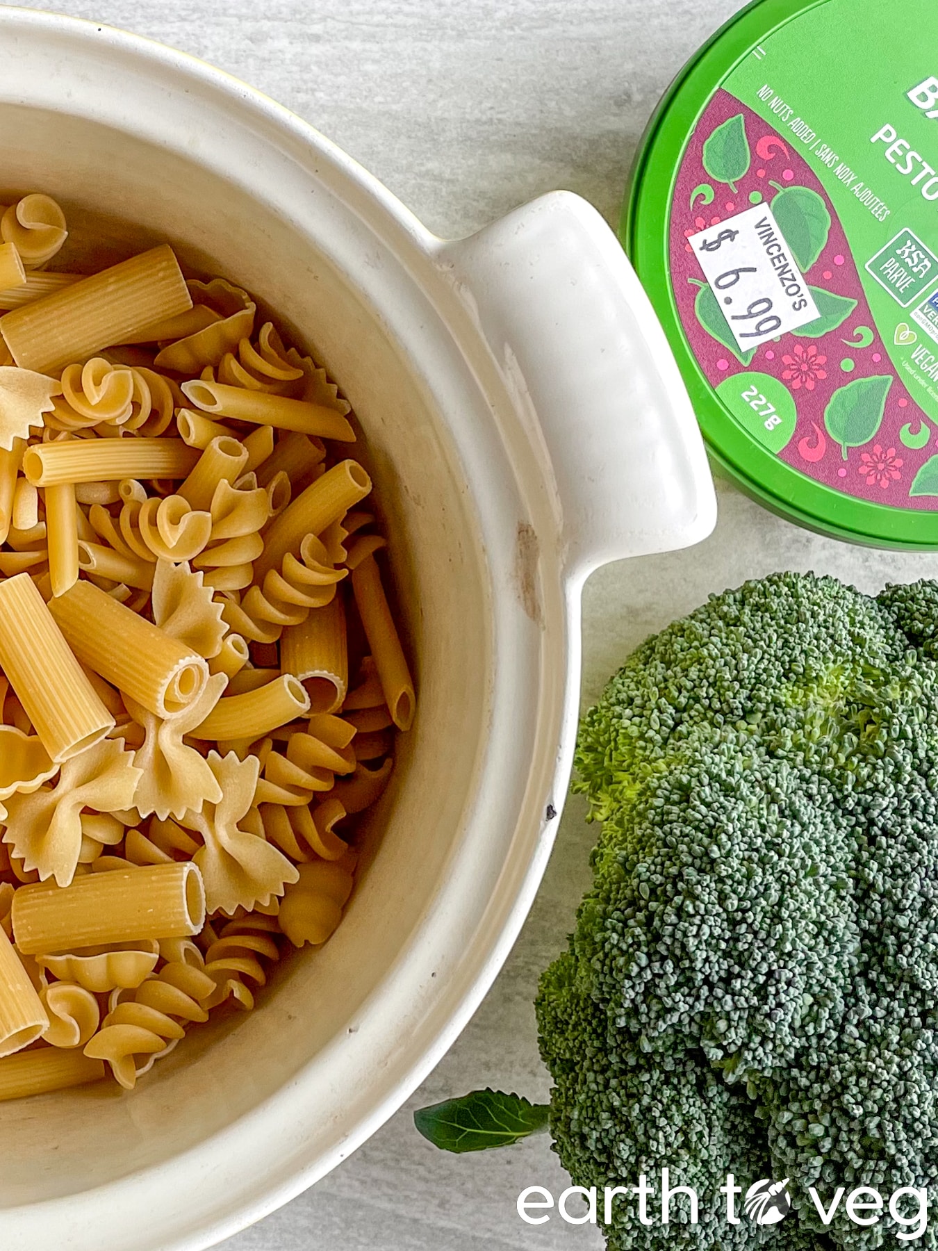 vegan pesto pasta ingredients