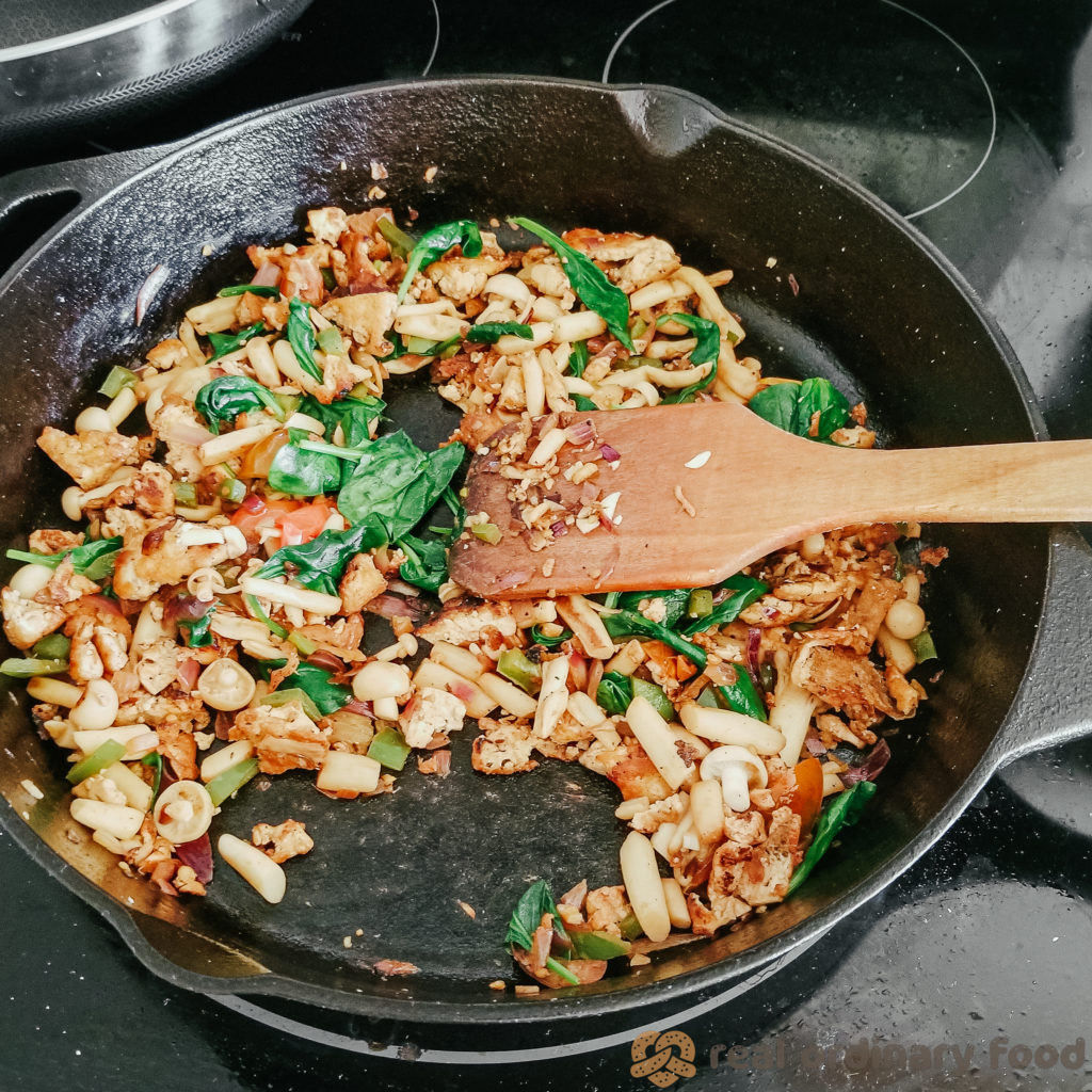 basic eggless veggie tofu scramble