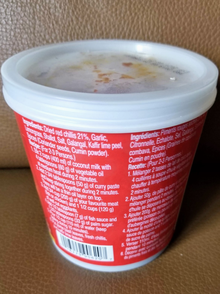 aroy d red curry paste ingredients and recipe