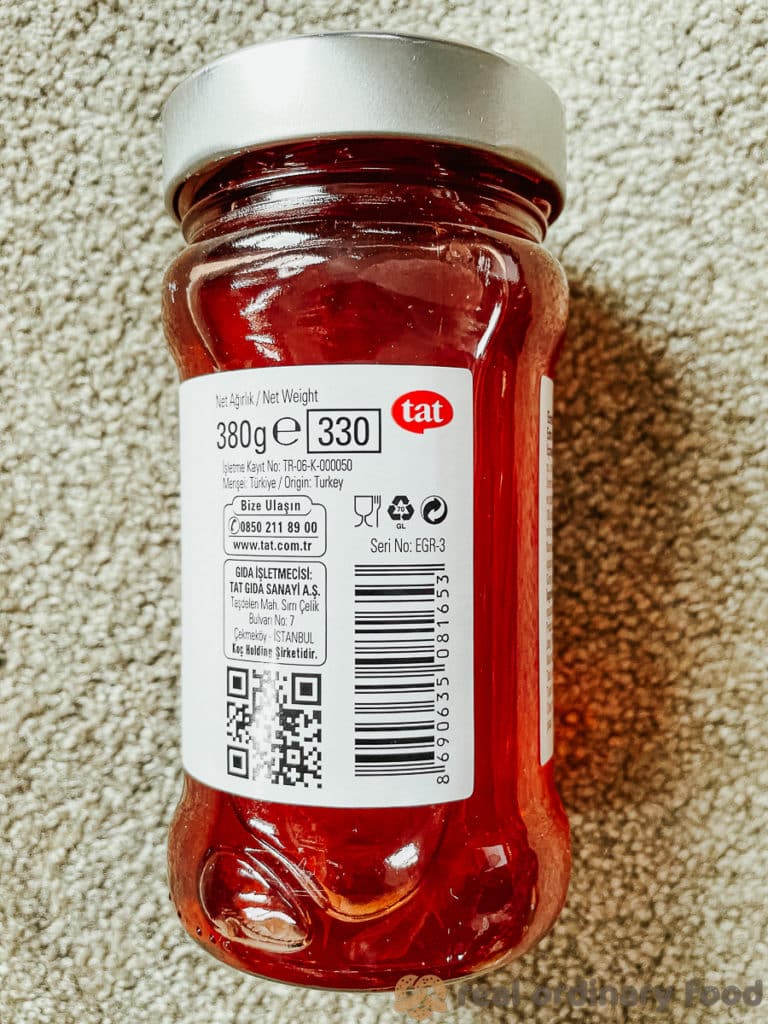 contact information for tat brand rose jam (gül reçeli)