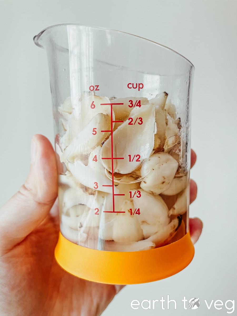 dried lily bulbs after rehydrating