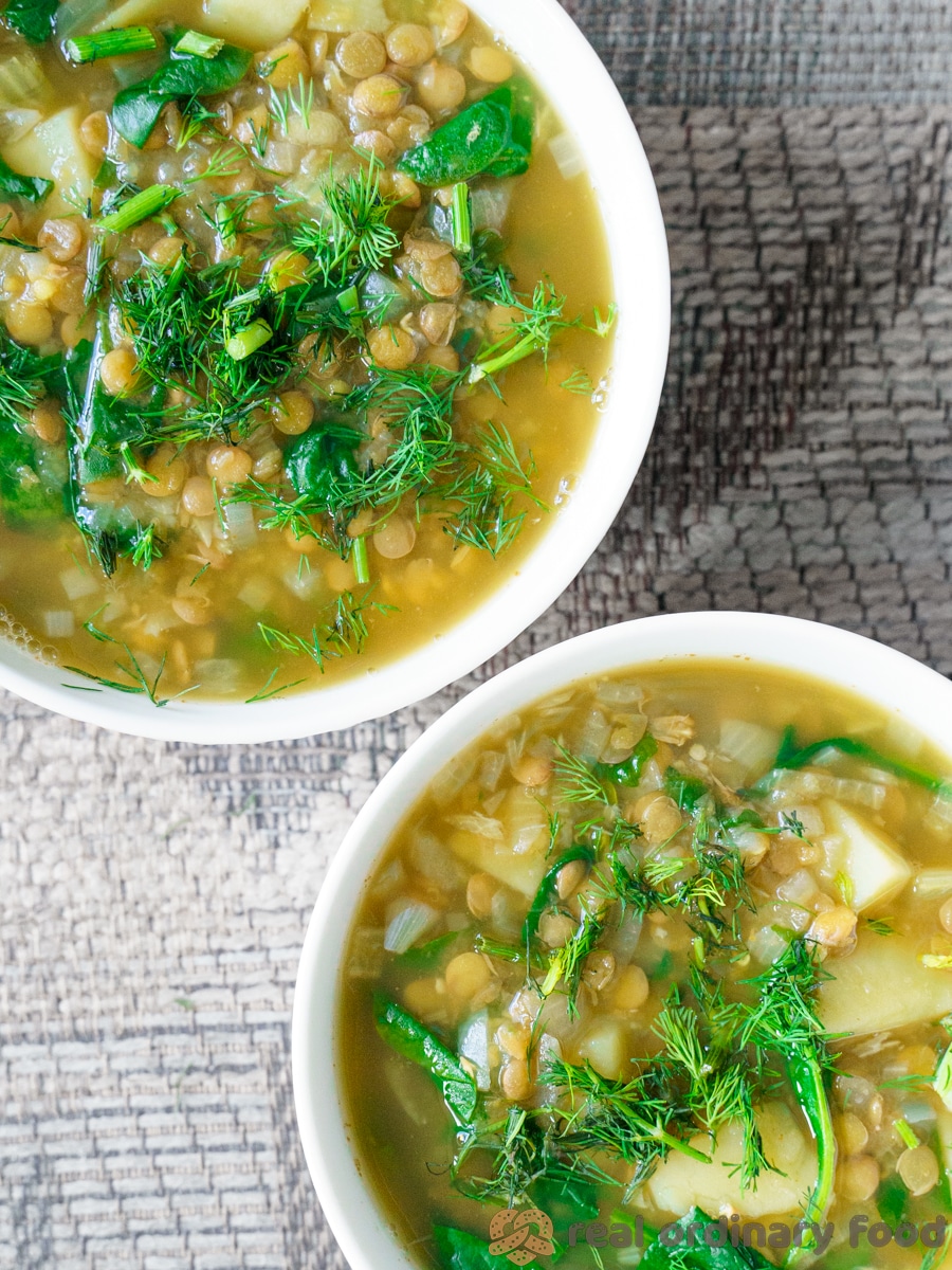 vegan instant pot lentil soup