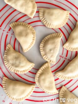 freshly made vegan pierogi
