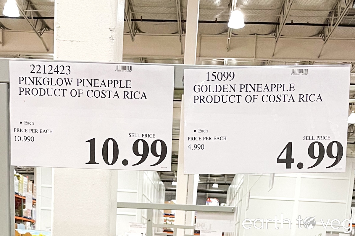 price of regular vs pinkglow pineapple
