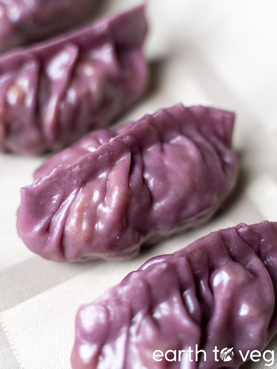 purple salgam suyu dumplings