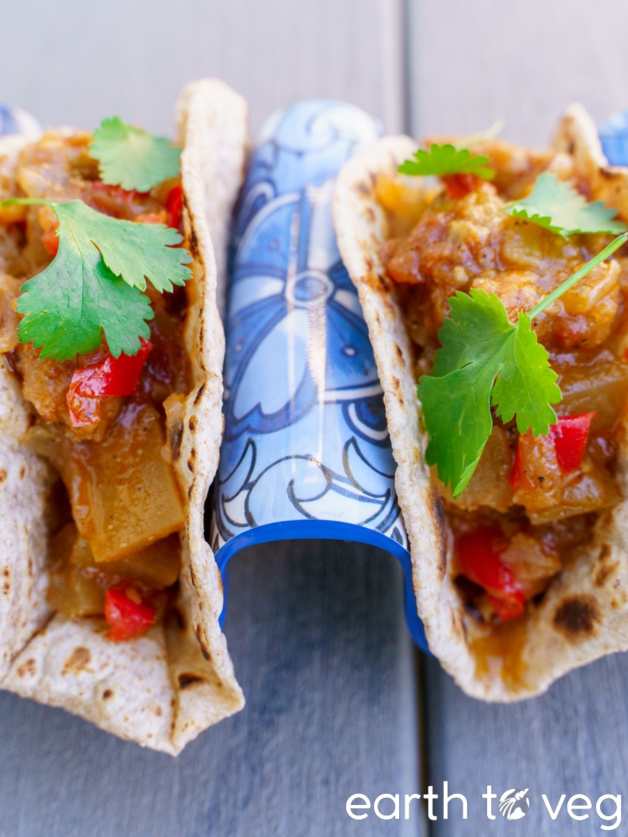 vegan carne asada whole wheat tacos