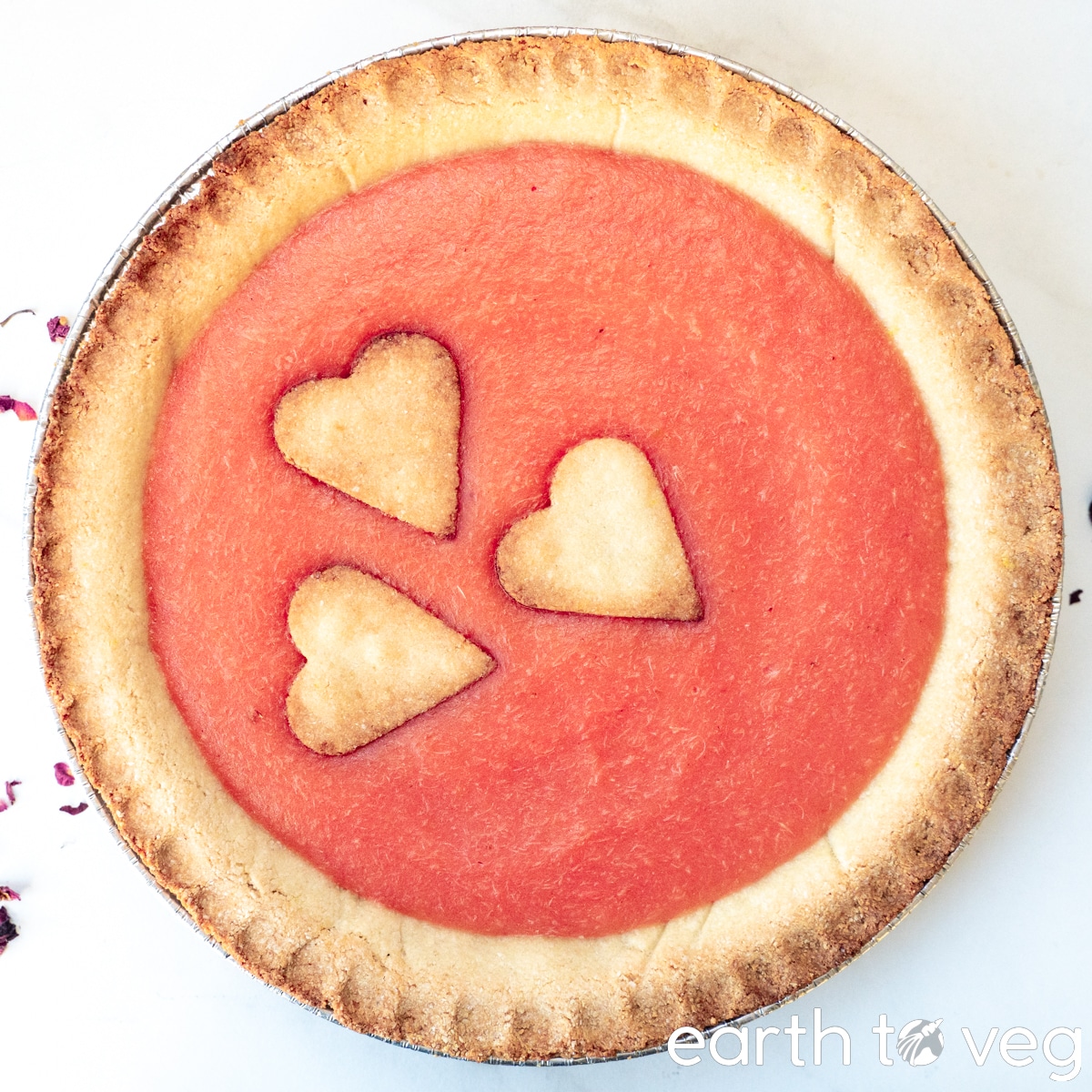 vegan pink pineapple pie