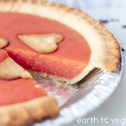 vegan pink pineapple pie