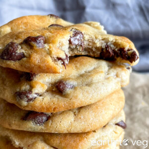 chewy vegan chocolate chip cookie