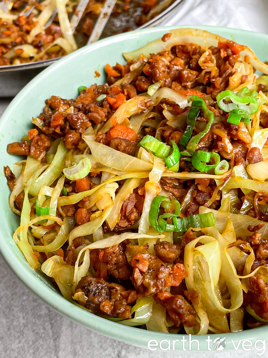 vegan egg roll in bowl