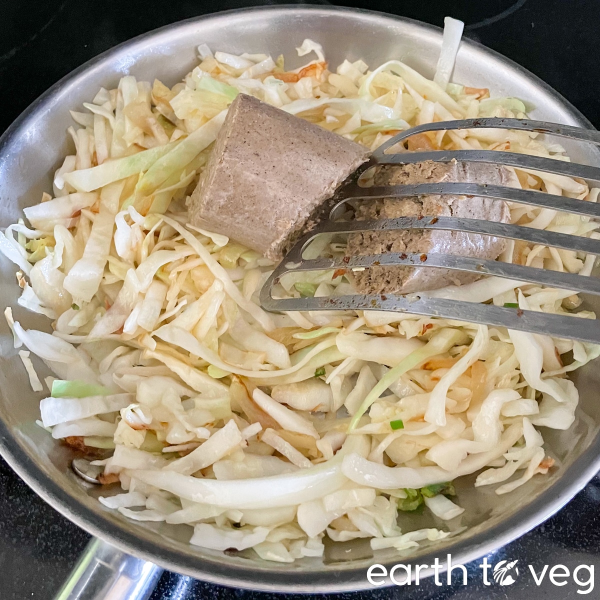 adding lightlife gimme lean sausage to stir fry