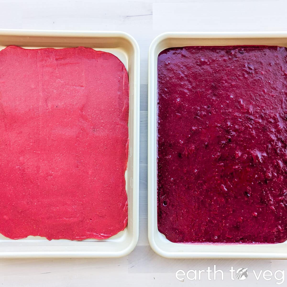 Hawberry leather vs cranberry leather side by side comparison.