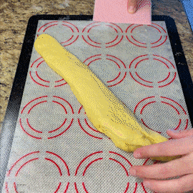 demonstration of how to braid a small paska.